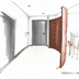 immagine_FPA Progetti_Architettura civile_arredamento d'interni_studio di parete divisoria decorativa per ingresso abitazione a Milano
